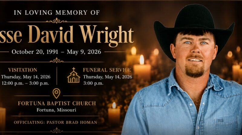 Jesse Wright Obituary, Latham, MO Accident Death - In Loving Memory